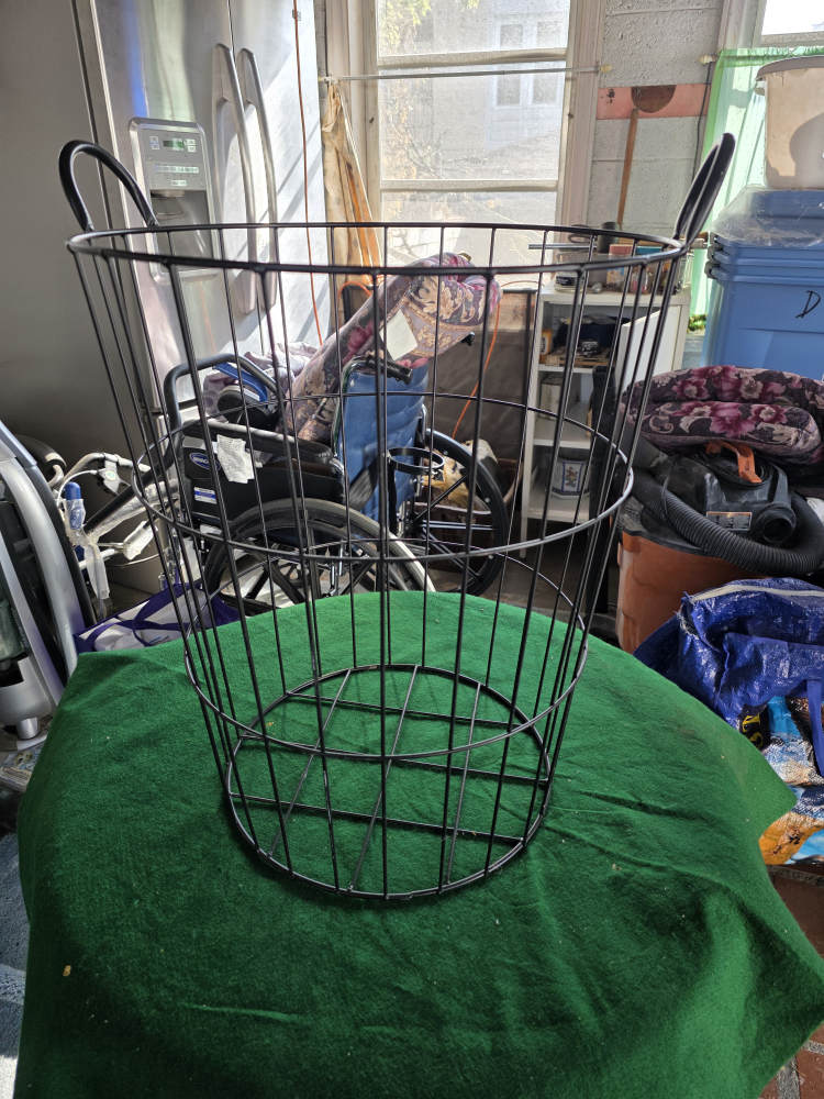 Black Wire Laundry Basket with Handles