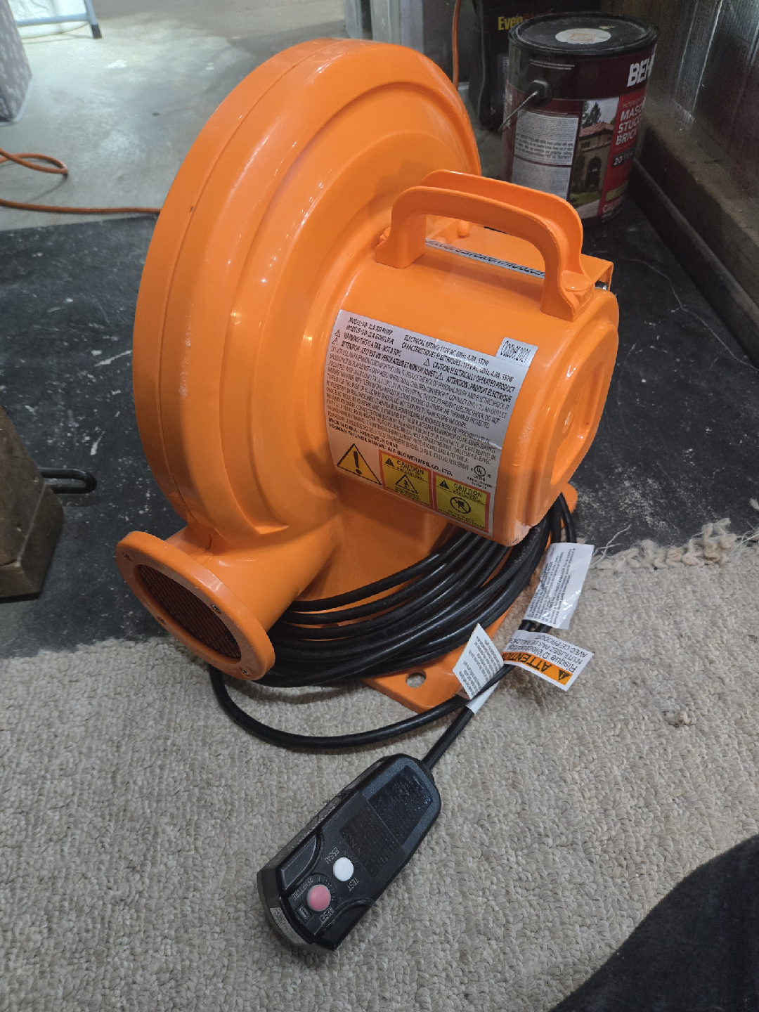 Inflatable Bounce House Blower Fan - Orange