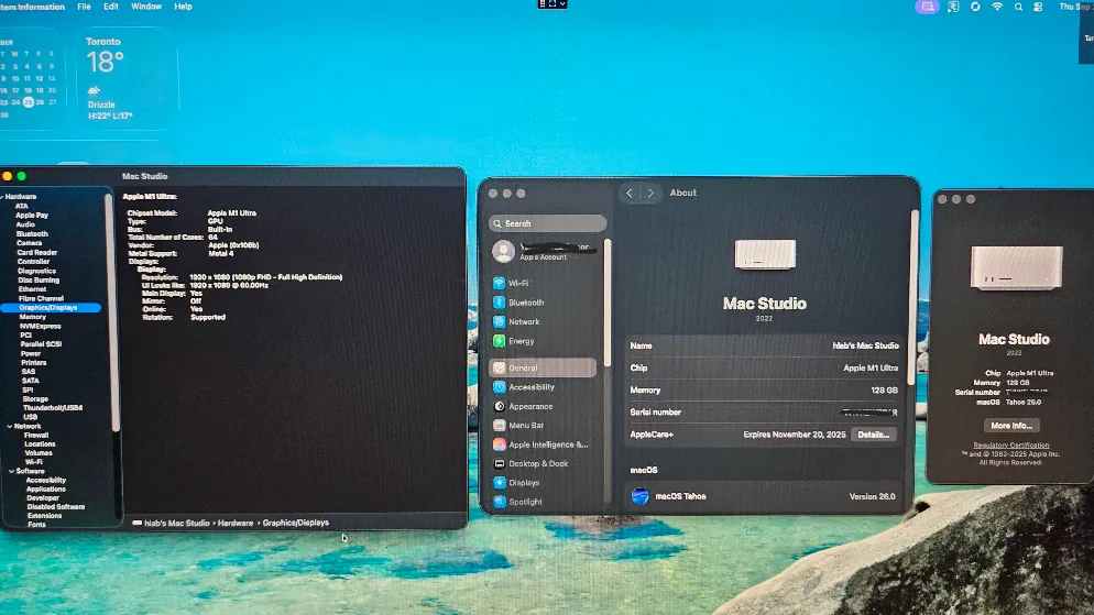 Mac Studio | M1 Ultra | 128GB | 1TB | 20CPU 64GPU maxed out image indicator(4)