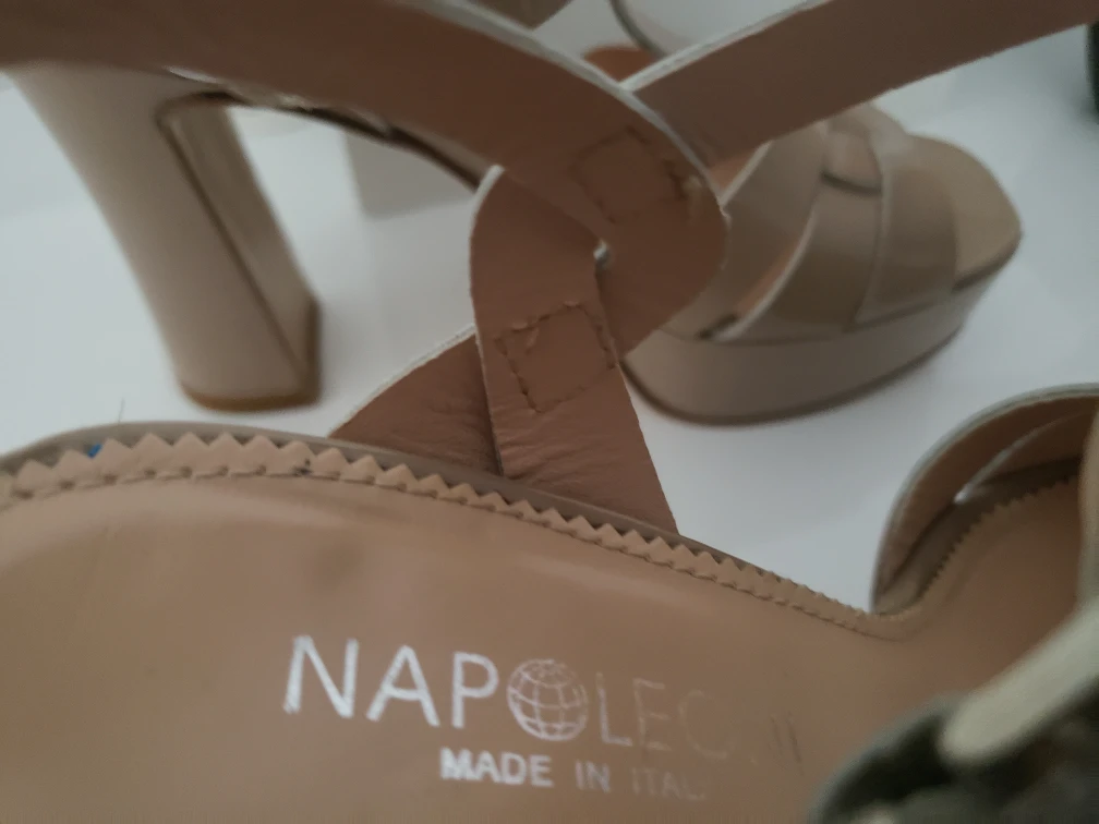 Napoletani Beige Platform Heels - Size 36 - photo 4