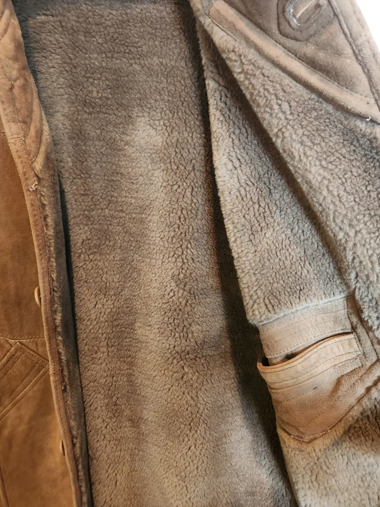Tan men's leather Jacket  L image indicator(2)