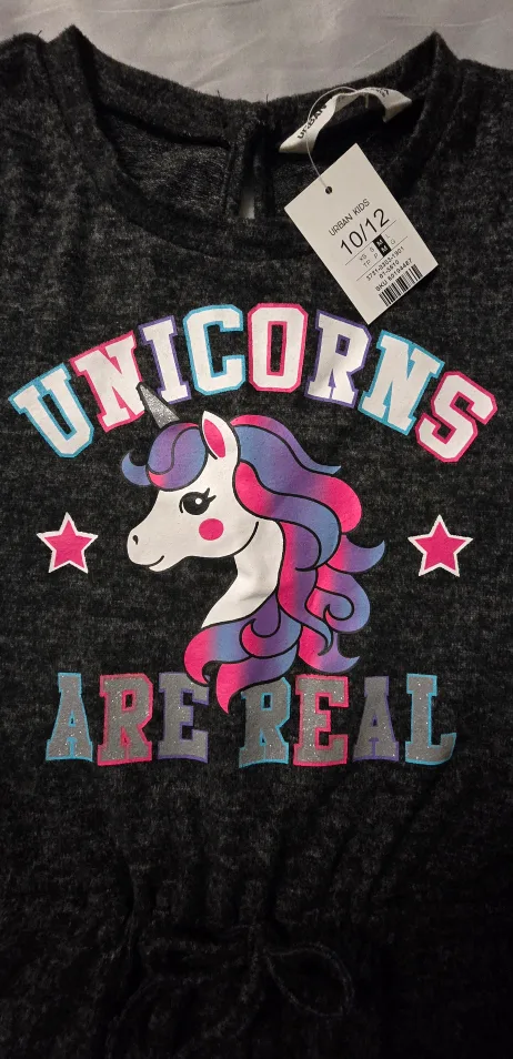 NEW! Urban Kids Unicorn Romper - Size 10/12 Youth image indicator(2)