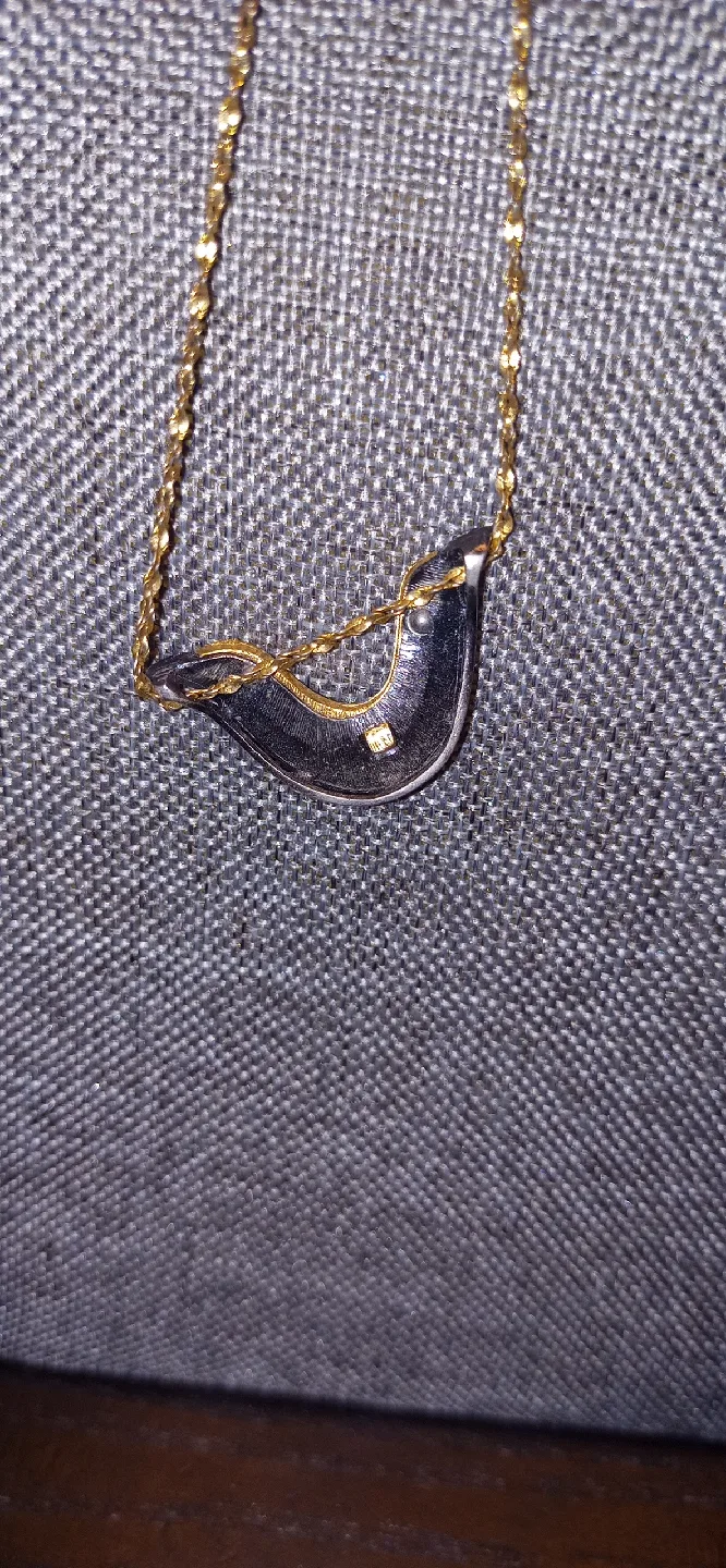 Vintage Piscitelli Gold Tone Necklace with charm image indicator(4)