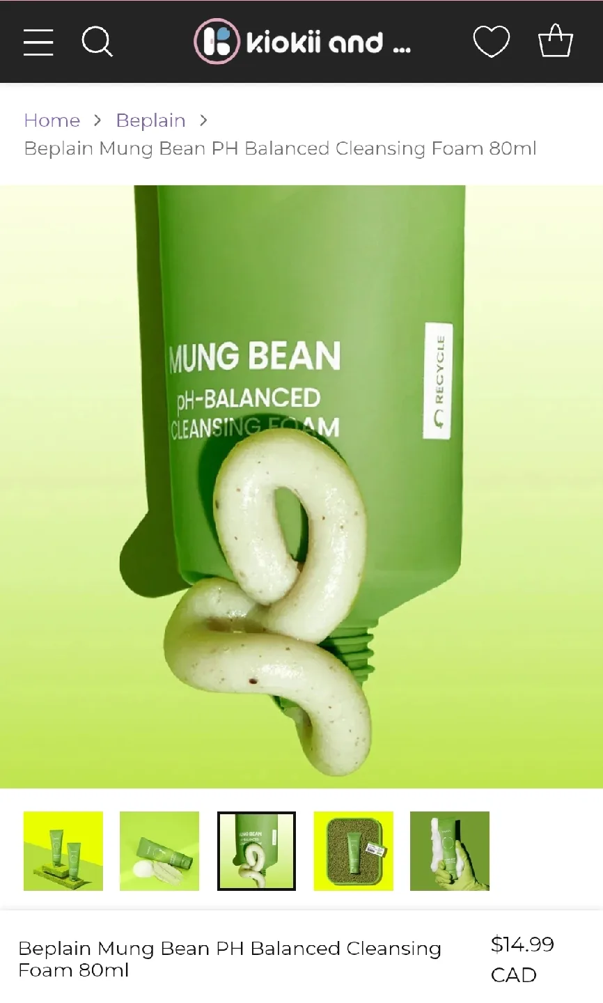 Beplain Mung Bean pH-Balanced Cleansing Foam thumbnail