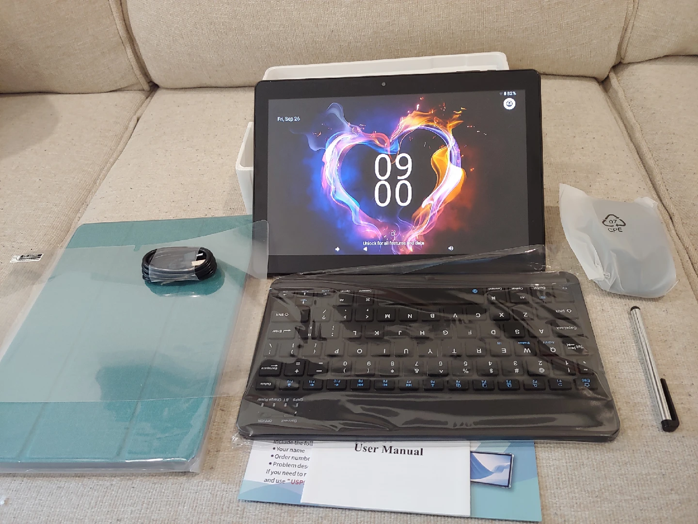NEW Android Tablet IPS FHD Octa Core Combo Set