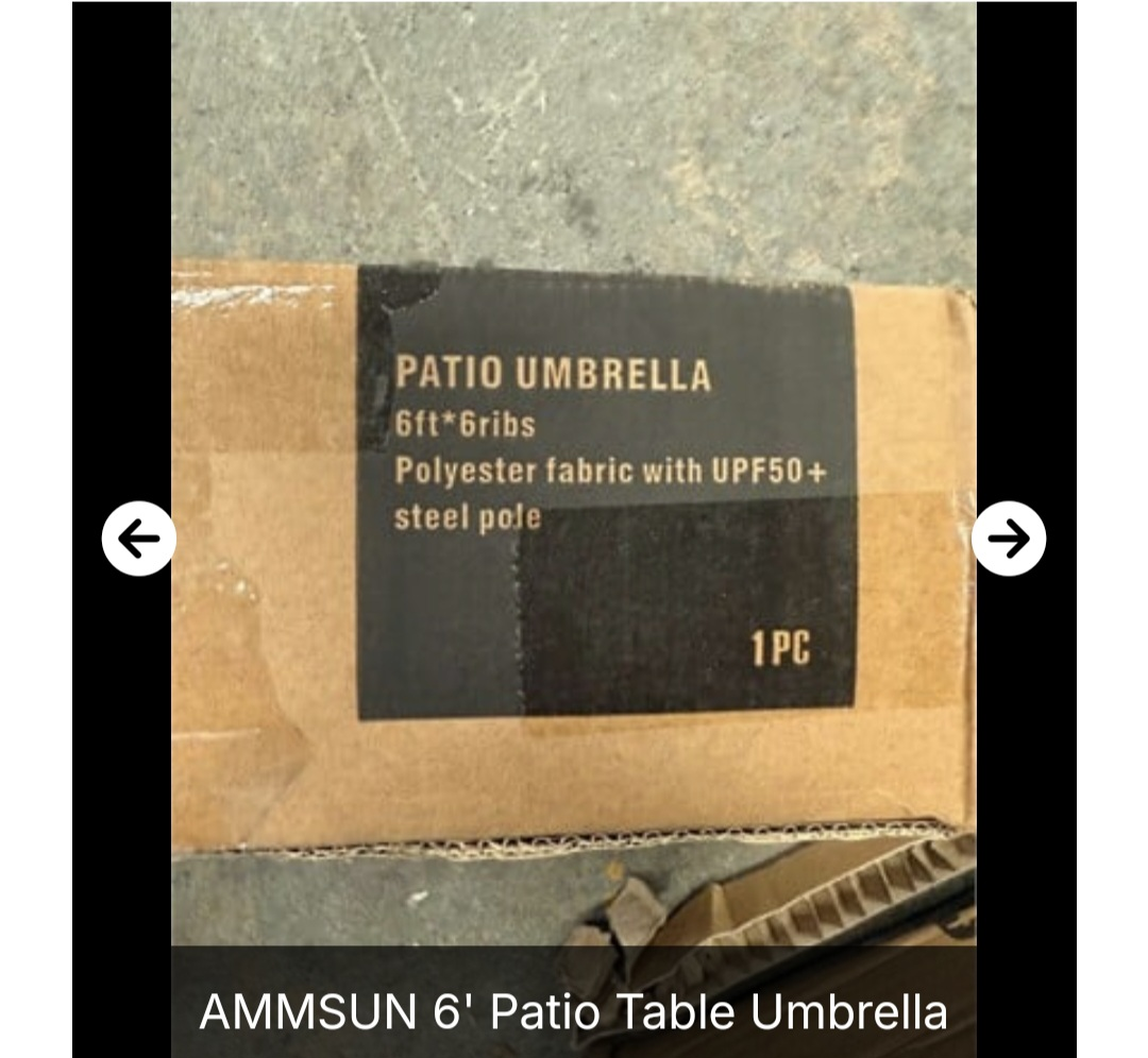 New AMMSUN 6ft Patio Umbrella – Color Tan - photo 4