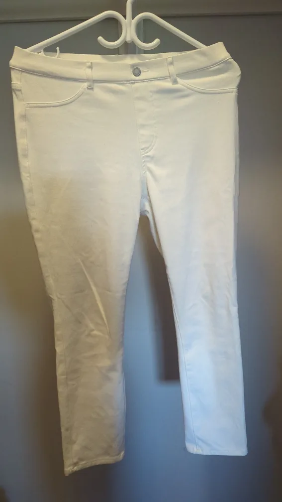 Uniqlo White Leggings Pants, Size L thumbnail