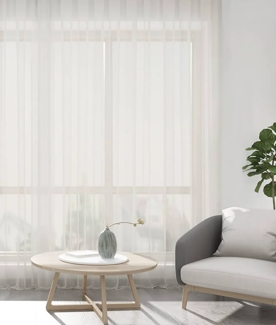 White Sheer Curtain Panel thumbnail