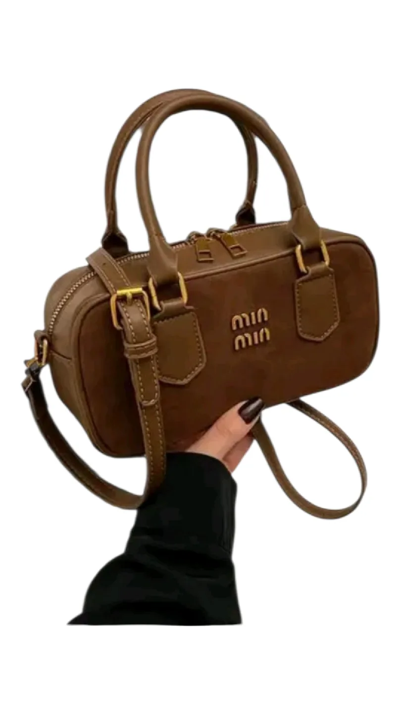 Miu Miu Brown Suede Handbag image indicator(2)