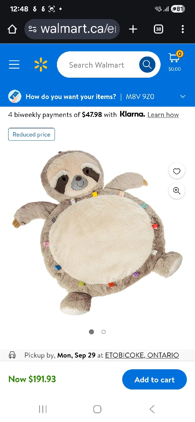 Sloth Tummy Time Mat - Plush & Comfy thumbnail