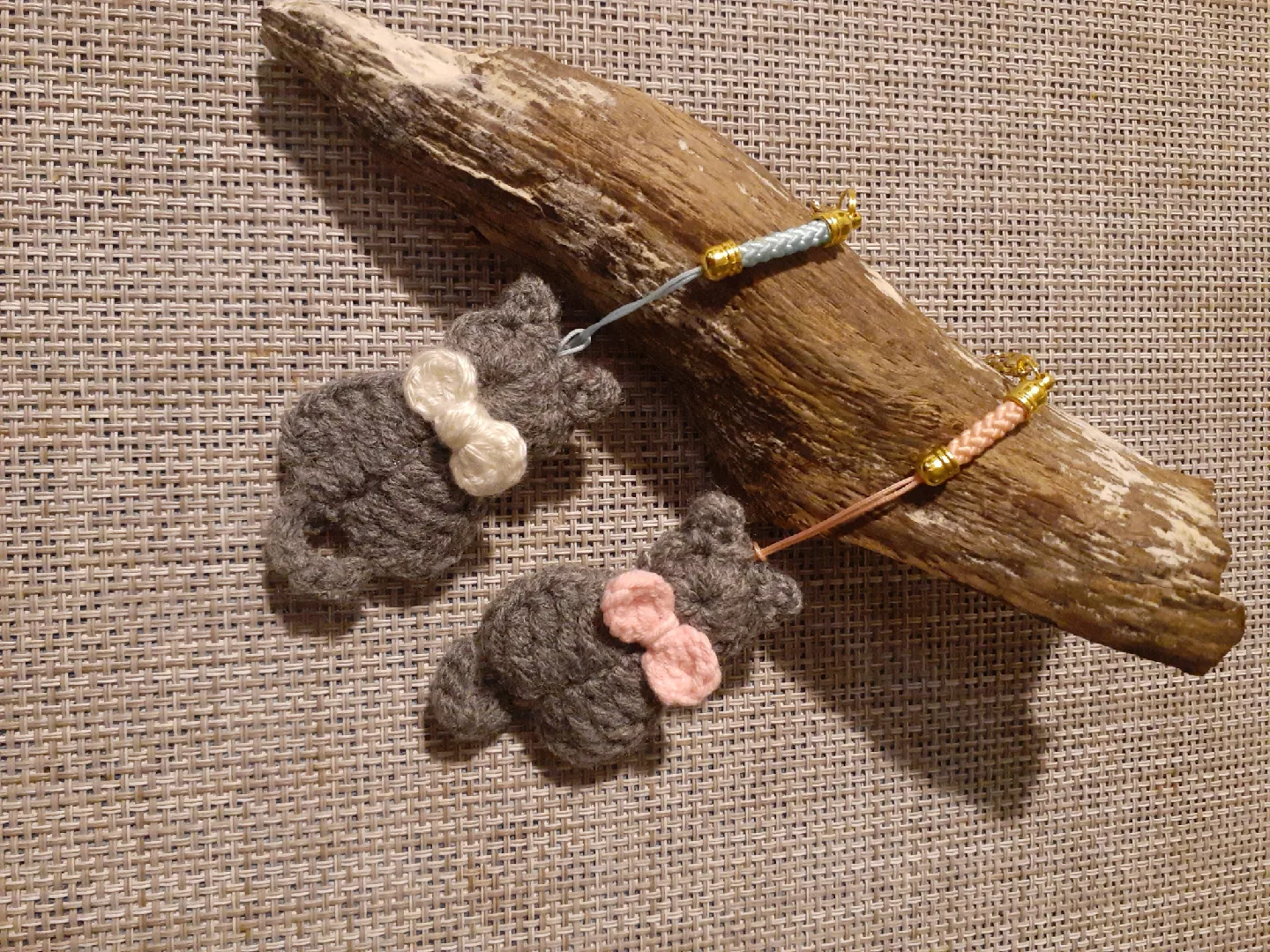 Cute Handmade Knitted Cat Charms image indicator(2)