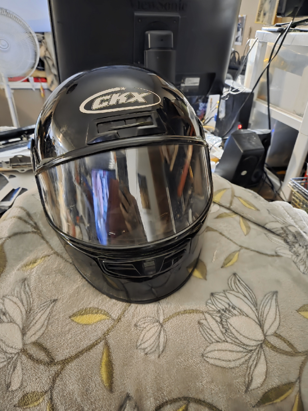 CRX Black Motorcycle Helmet - Size XS