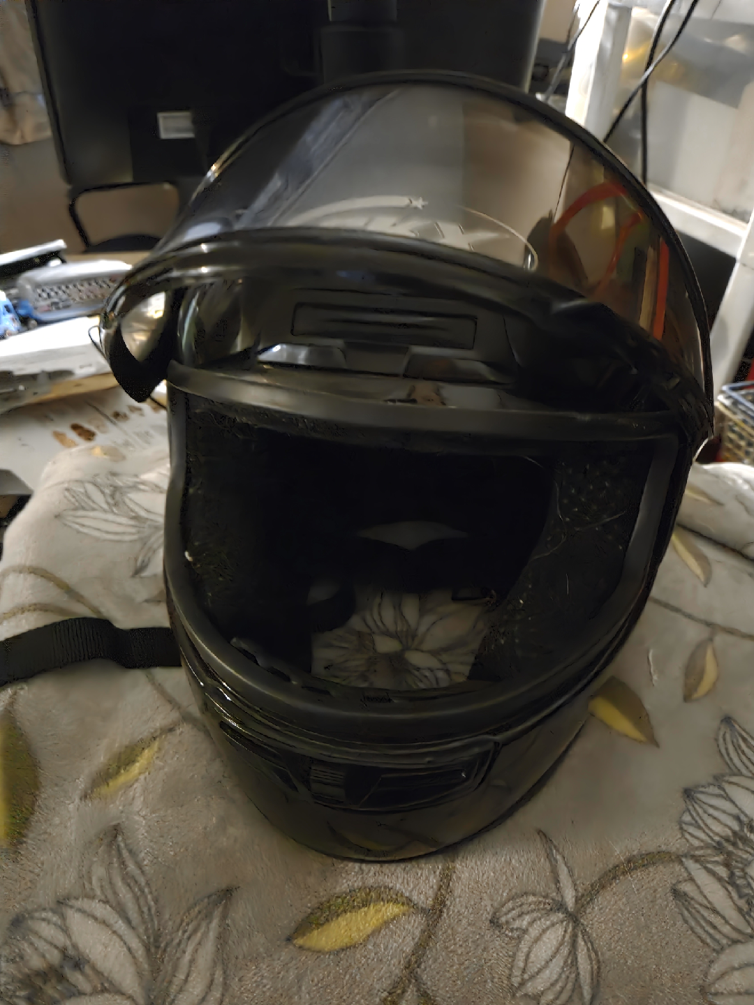 CRX Black Motorcycle Helmet - Size XS - photo 2