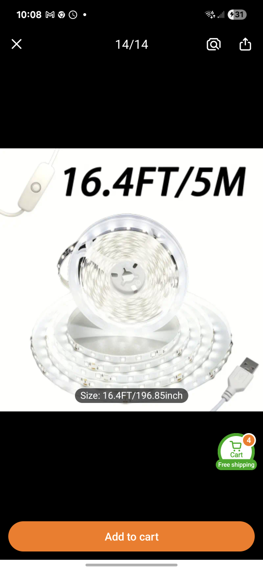 LED Strip Lights - 16.4 FT / 5M - Warm Light - photo 2