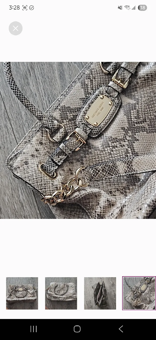 Michael Kors Snakeskin Tote Bag