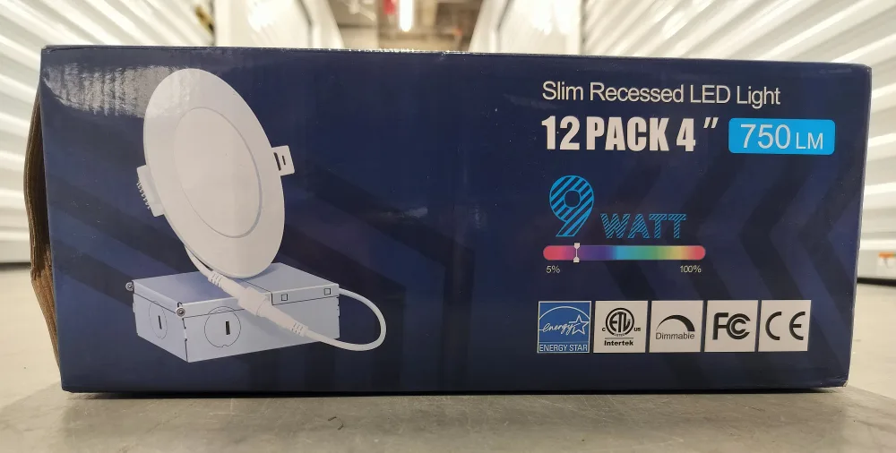 Slim Recessed LED Light 12 Pack 4" thumbnail