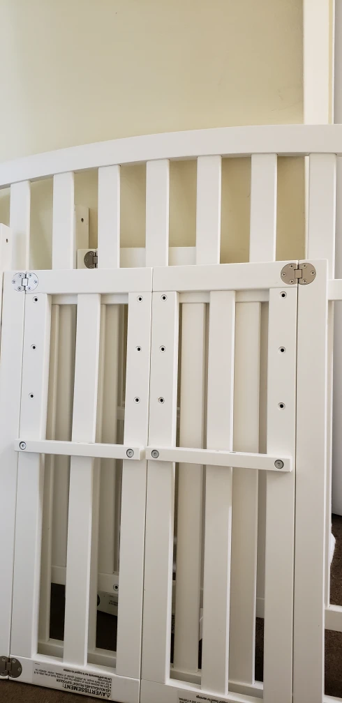 White Baby Crib with Mattress