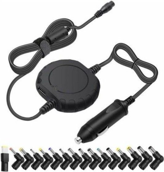 90 WATTS Universal Laptop Car Charger Power Supply