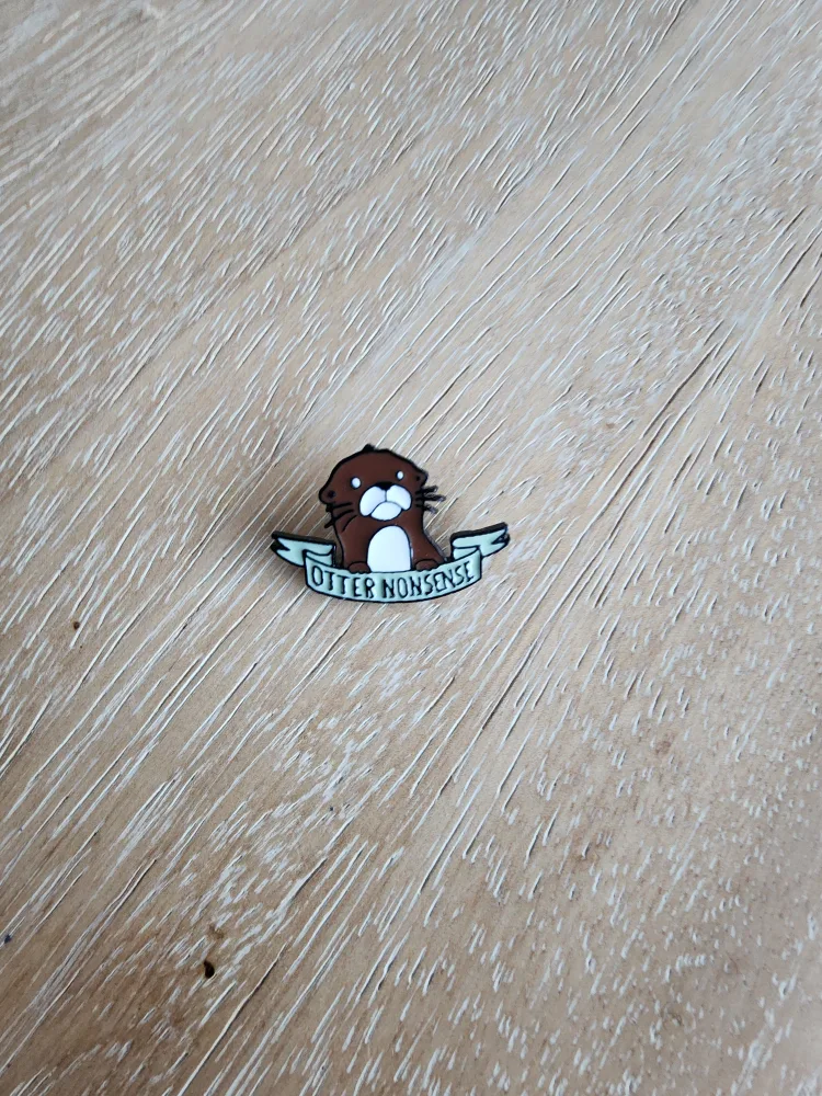 Otter Nonsense Enamel Pin thumbnail