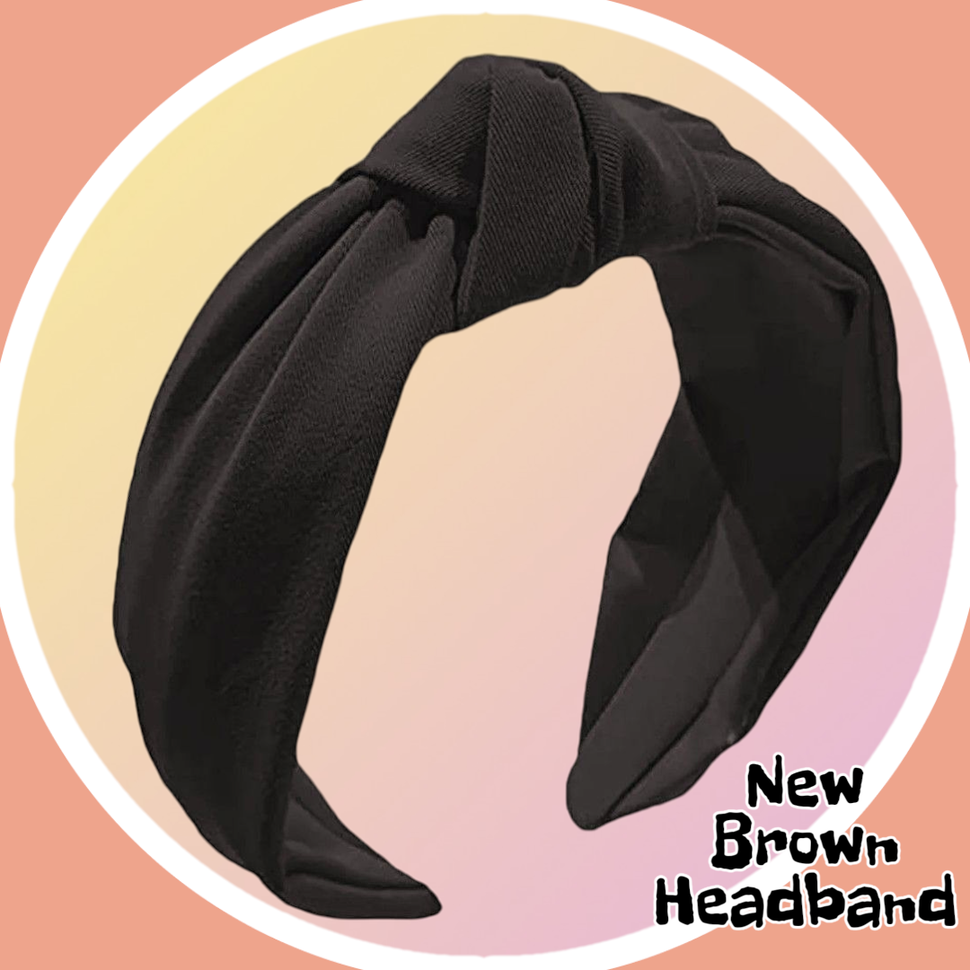 🥕 New Free Top Knot Fabric Brown Headband