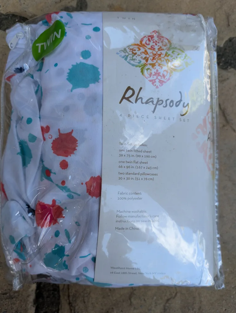 Rhapsody Twin 4-Piece Sheet Set (New) thumbnail
