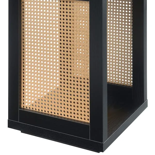 Black Rattan Weave Accent Table image indicator(3)