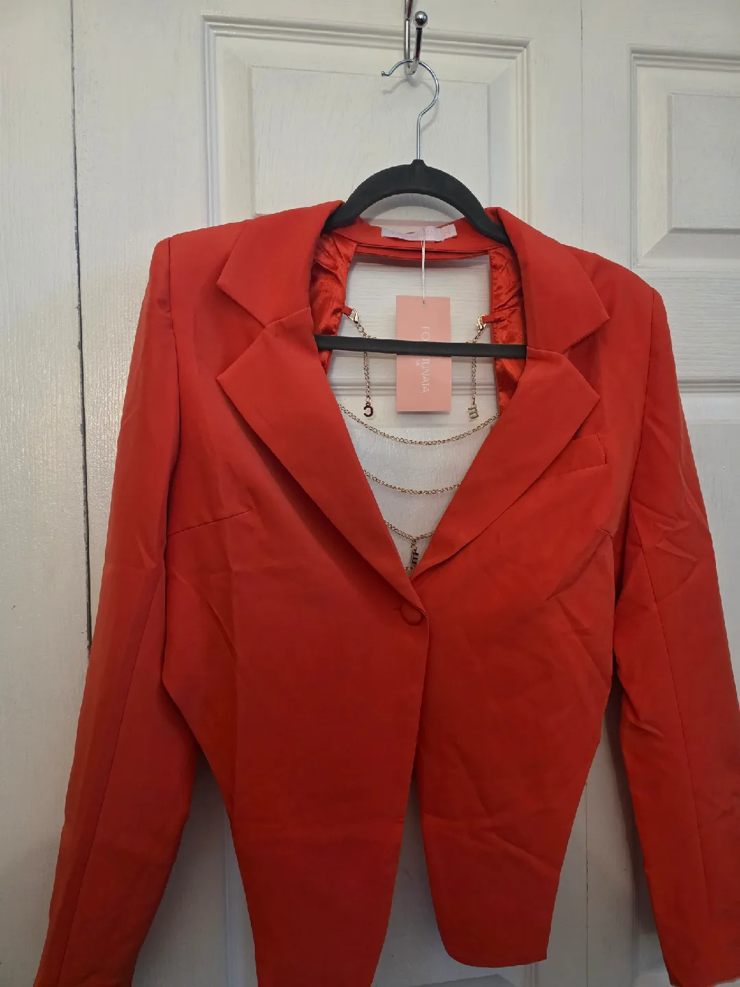 Givenchy Red Blazer Jacket - Size L thumbnail