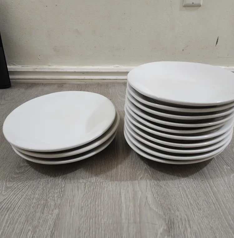 White Dinner Plates 13 Pcs image indicator(10)
