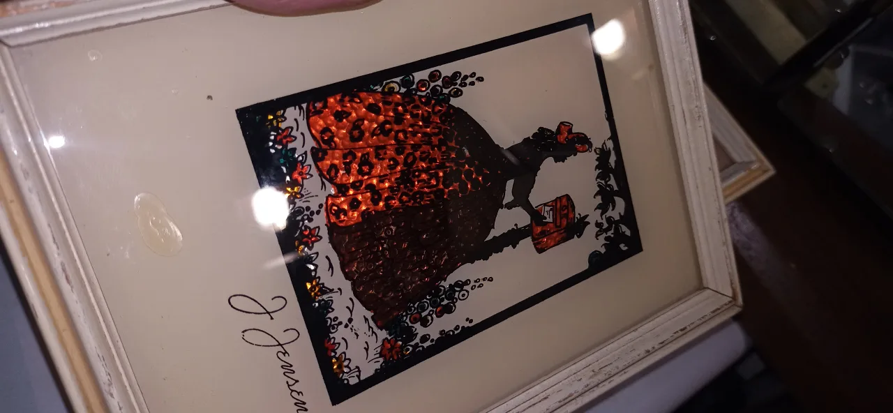 1930s 3x Vintage J. Jensen Silhouette Art - Framed image indicator(5)