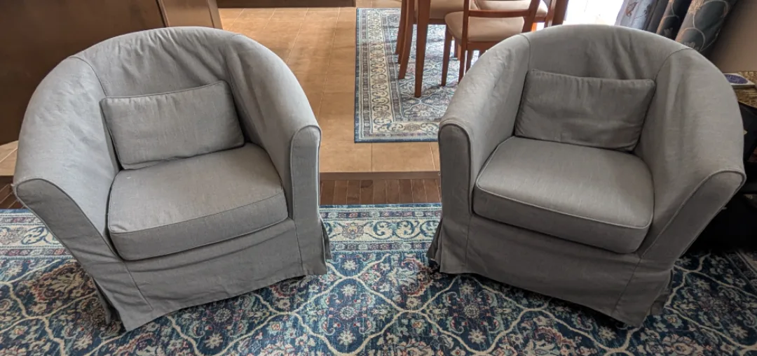 Pair of Ikea TULLSTA Armchairs thumbnail