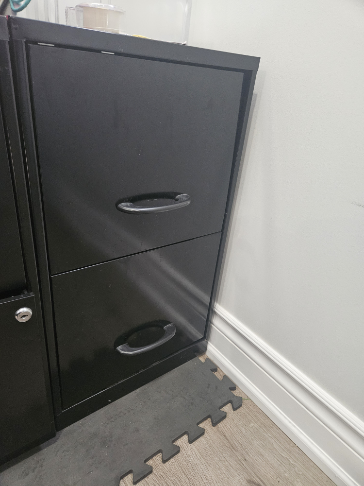 Black Filing Cabinet - Two Drawer