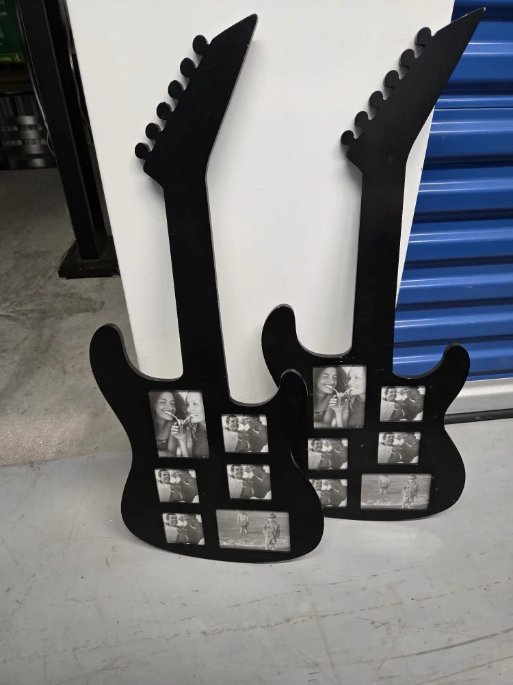 Guitar Shaped Picture Frame - Black thumbnail