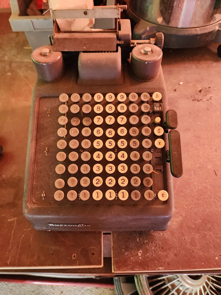 Vintage Burroughs Adding Machine image indicator(2)