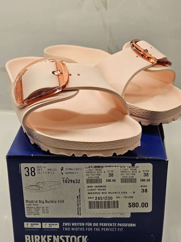 Birkenstock Madrid Big Buckle EVA Light Rose Size 38