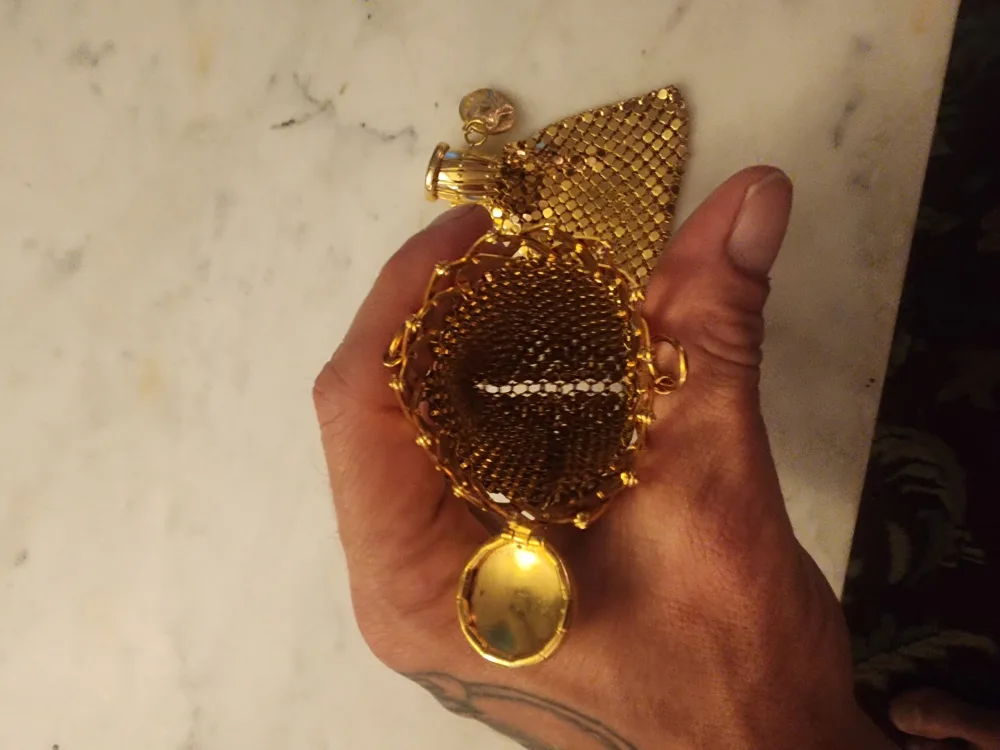 2 Vintage Whiting & Davis Co Mesh Evening Beggar's Bag Purse image indicator(3)