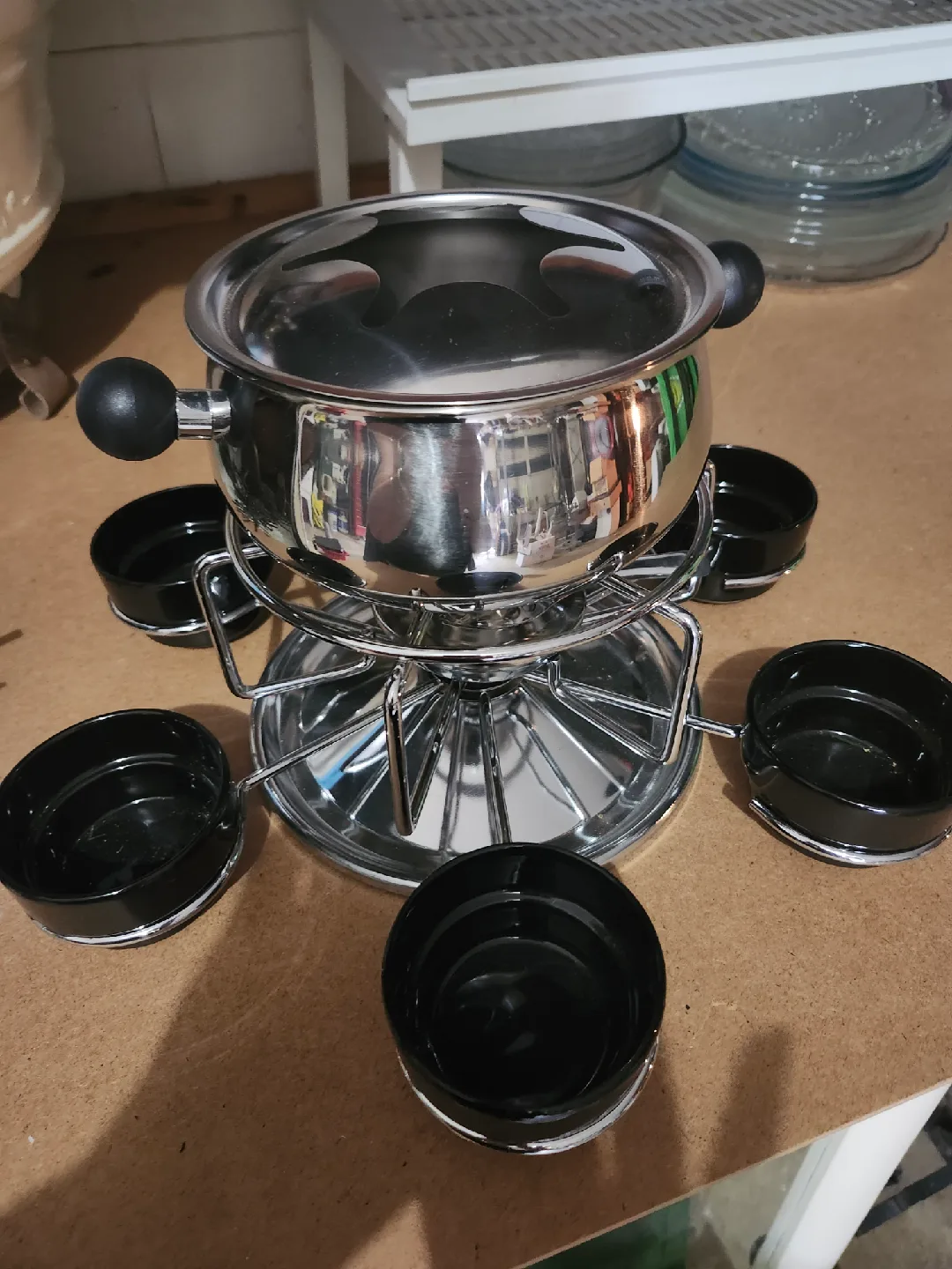 Stainless Steel Fondue Set with Bowls thumbnail