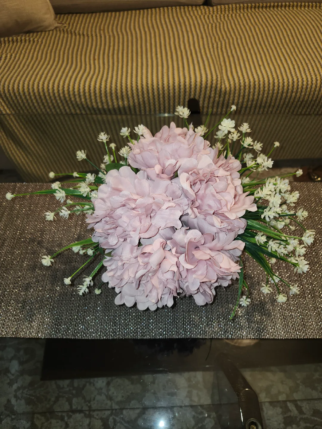 Pink Faux Floral Arrangement image indicator(2)