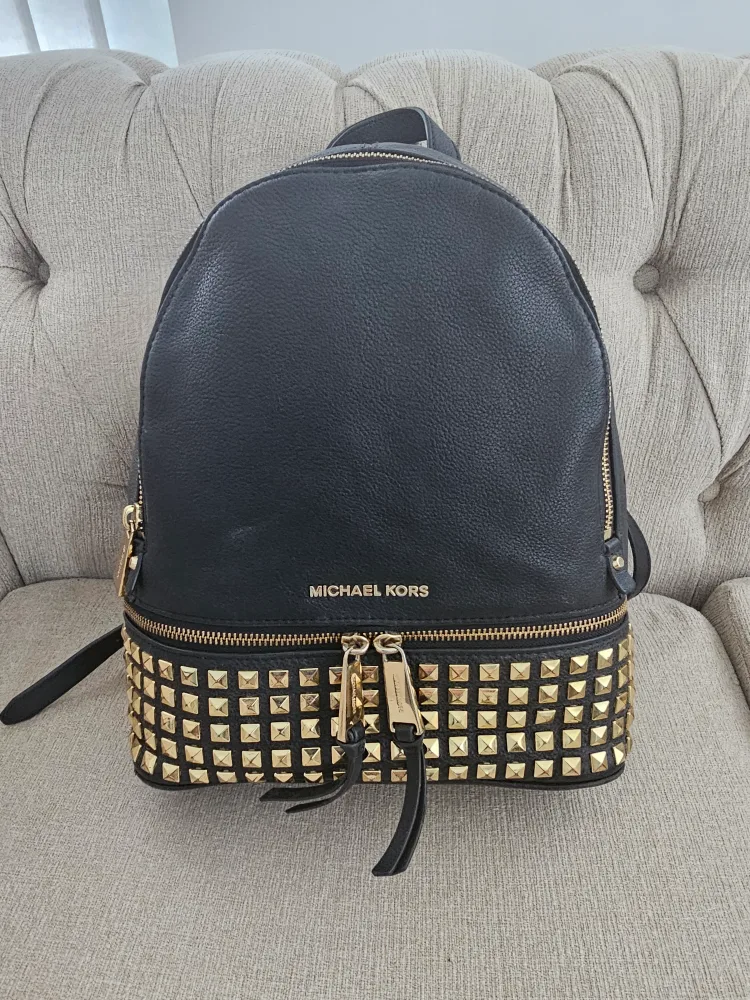 Authentic Michael Kors Black Backpack thumbnail