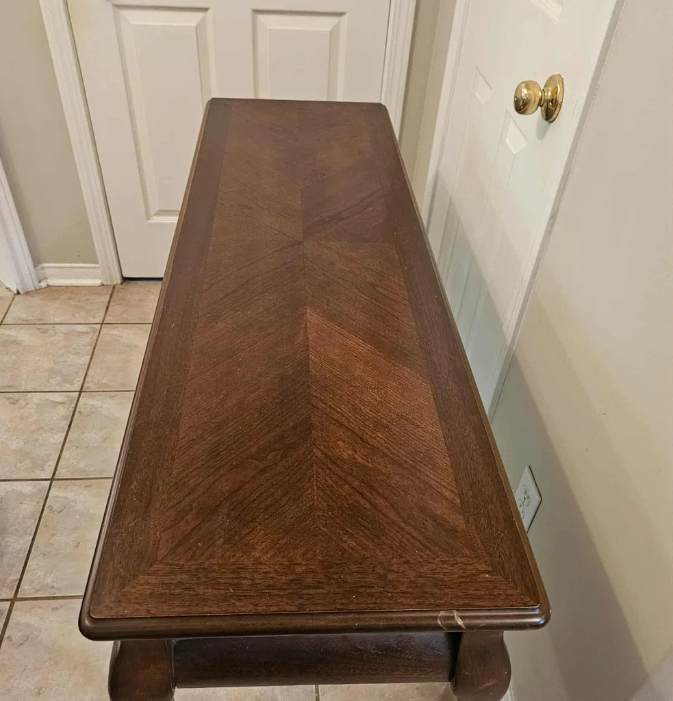 Brown Rectangle Solid Wood Sofa Table image indicator(8)