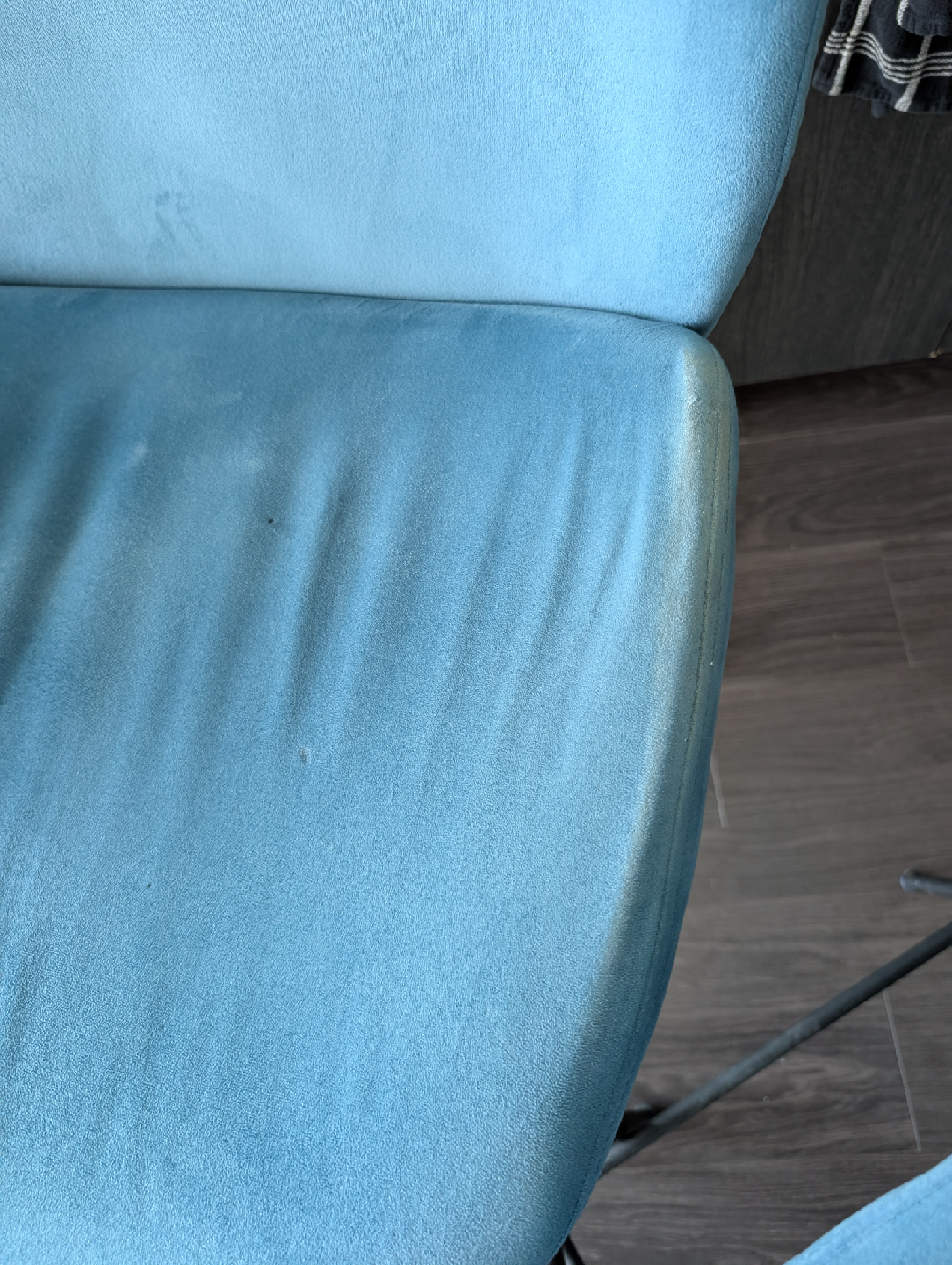 Set of 2 Blue Velvet Bar Stools Structube - photo 3