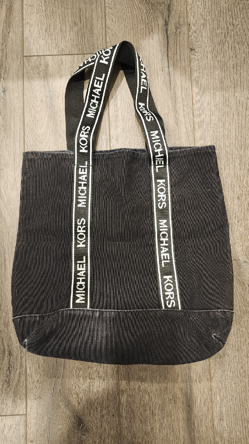 Michael Kors Black Denim Tote Bag