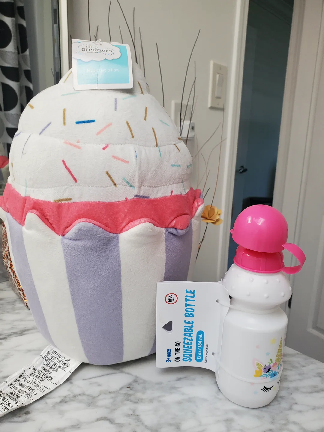 Tiny Dreamers Cupcake Pillow & Squeezable Bottle thumbnail