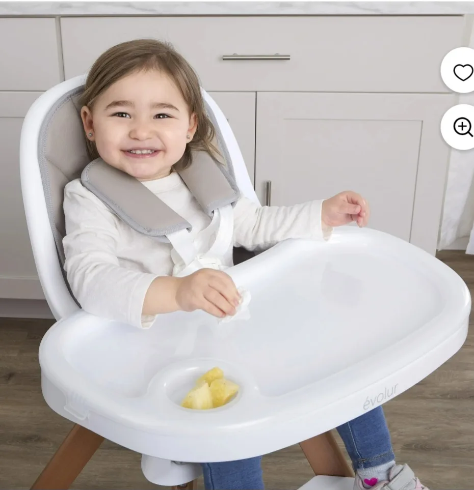 Evolur High Chair - White & Wood image indicator(3)