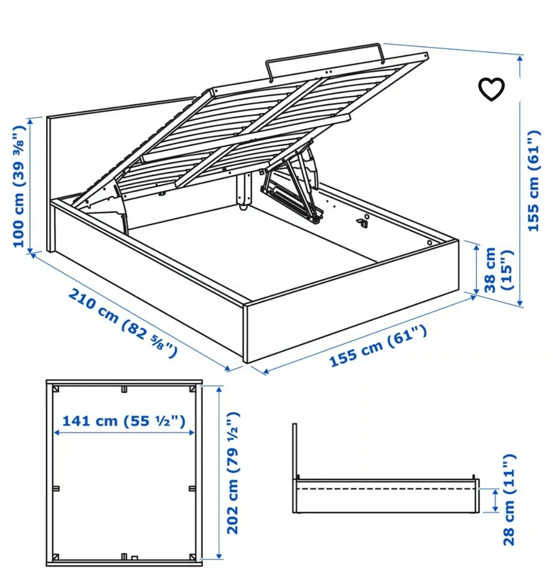 IKEA Malm Bed Frame with Storage image indicator(4)