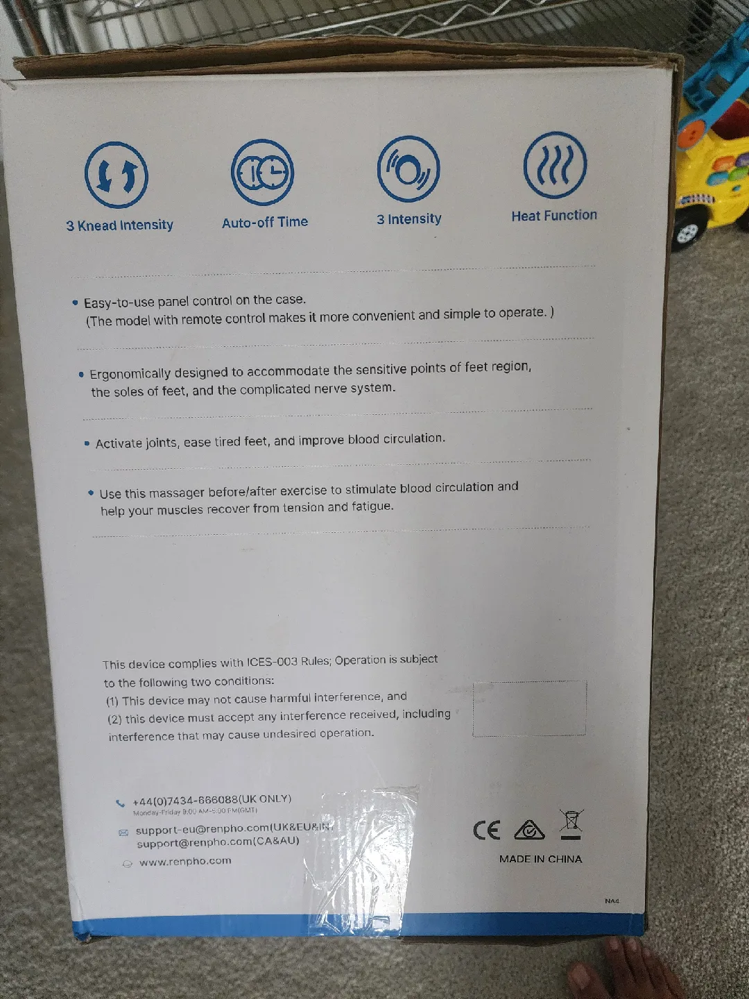 Renpho Foot Massager - Kneading, Shiatsu, Heat image indicator(4)