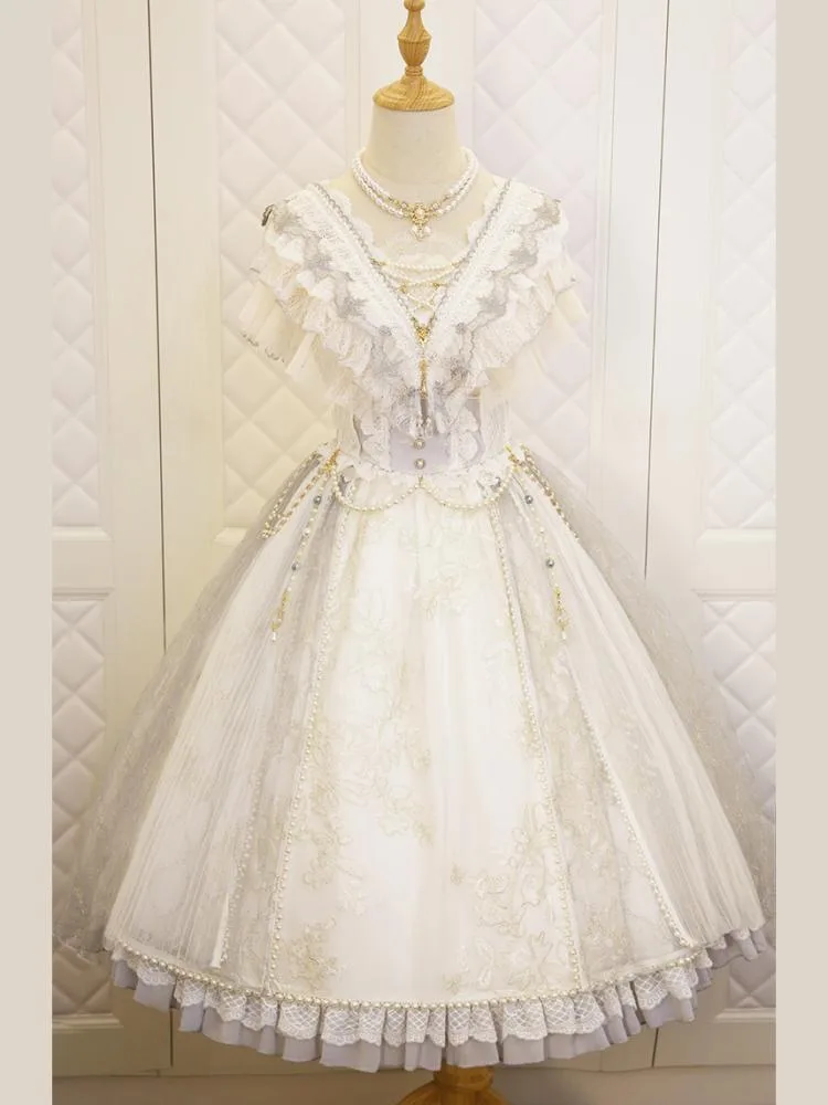 Lolita Dress Set - White Lace thumbnail