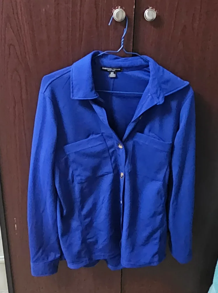 🥕 Robyn Lawton Design Blue Button-Down Shirt thumbnail