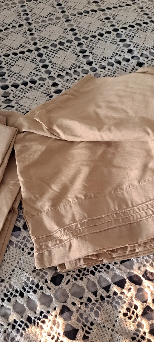 Beige Bed Sheet Set Queen bed image indicator(3)