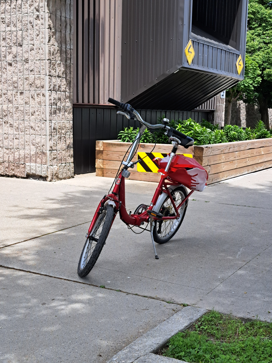 Red schwinn Folding Bike
