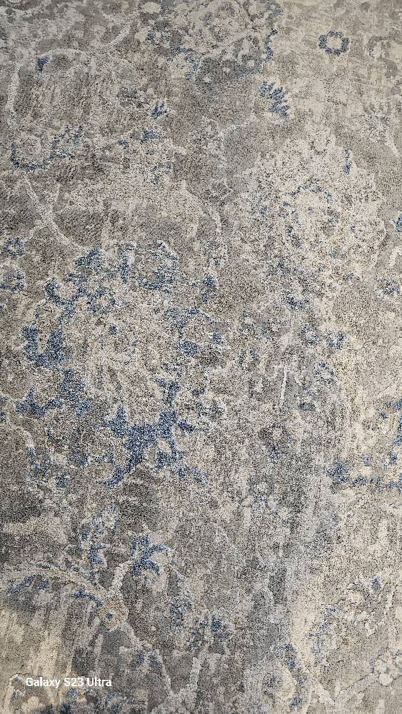 Grey and Blue Area Rug